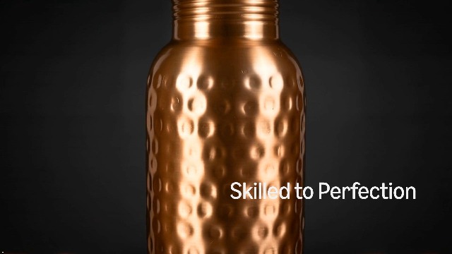 Amazon.com: AAYUVEDA Pure Copper Bottle | 34Oz Water Bottle For